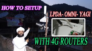 How to setup LPDAYAGIOMNI Antenna Outside on Pole Huawei Cofe Dlink Tplink 2g 3g 4g LTE Router [upl. by Enobe]