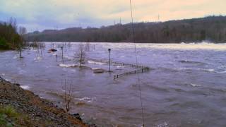 inondation  Flood  Barrage La Gabelle Dam printemps 2017 4k [upl. by Lardner]