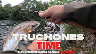 JORNADA DE MUY BUENAS TRUCHAS CON MI NUEVA CAÑA ULTRA LIGERA 🔥🎣 LLEVÁNDOLA AL LÍMITE 🤌 [upl. by Reitrac659]