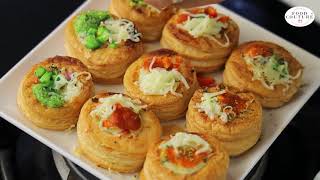 3 Ways Vol Au Vents  Easy and Quick Starters Recipe  Chetna Patel Recipes [upl. by Sletten]