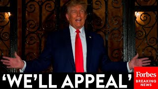 BREAKING NEWS Trump Lets Loose On James amp Engoron Vows Appeal After NYC Civil Fraud Trial Ruling [upl. by Aicirtal]