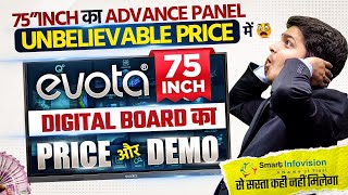 Evota Smart Board Price  Evota Interactive Flat Panel Demo  Evota 75 inch Digital Board Price [upl. by Wittie]