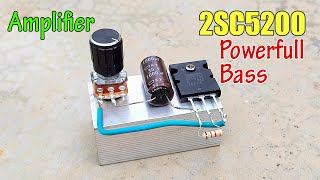 DIY 2SC5200 Amplifier 12v  Simple Powerfull Bass [upl. by Aennaej]