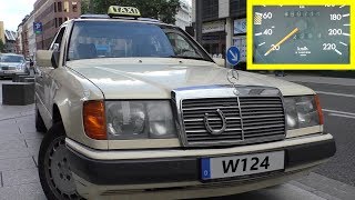 890000 km Mercedes W124 TAXI 300D nach 30 Jahren immer noch auf der Strasse  ein Originalprospekt [upl. by Annaiuq]