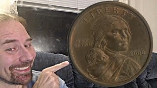 US 2000 D Sacagawea Dollar Coin rotating [upl. by Heer]