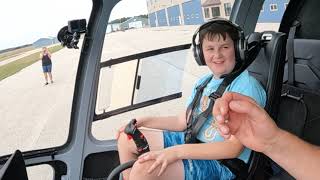 10YearOlds First Helicopter Flight Lesson in an Enstrom 480B [upl. by Marilla]