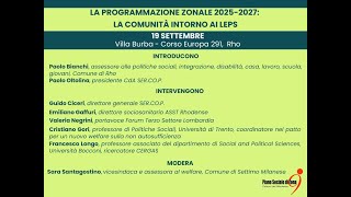 La programmazione zonale 20252027 la comunità intorno ai LEPS [upl. by Scandura]