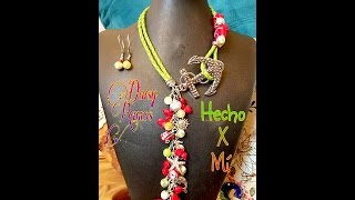 Collar con Ancla Aretes y Pulsera Anchor Necklace DIY [upl. by Asirahc]