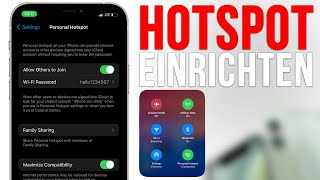 Hotspot auf iPhone einrichten und Mobile Daten teilen 2023 [upl. by Egduj]