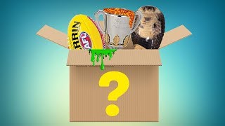 WHATS IN THE BOX AFL Players try the whats in the box challenge [upl. by Crowe]