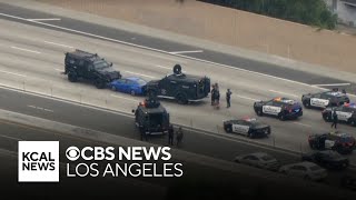 Police standoff shuts down 91 Freeway in Anaheim Hills  Full Coverage [upl. by Eimiaj543]