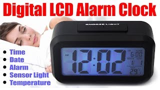 how to setup Digital Smart LED Alarm Clock With Temperature Display I Backlight [upl. by Nyleahs]