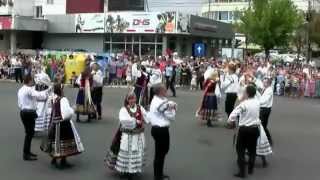 Transylvanian Saxons Folkloristic Dance Group at the Folkloric Festival in Bistritz Romania [upl. by Hsital290]