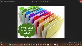 Quick differences between FAT FAT32 exFAT and NTFS file systems used on PCs with Windows [upl. by Radnaxela]