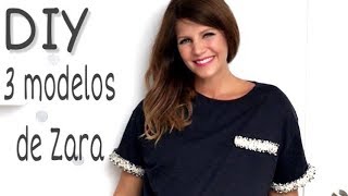 DIY Cómo transformar camisetas básicas Inspiración ZARA Tendencias moda 2018 [upl. by Alric]