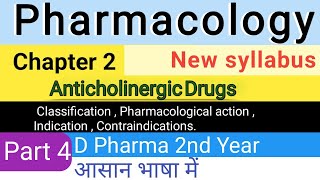 Anticholinergic Drugs  pharmacology cha2 part 4   Anticholinergicdrugs  Parasypatholytic drug [upl. by Fontana]