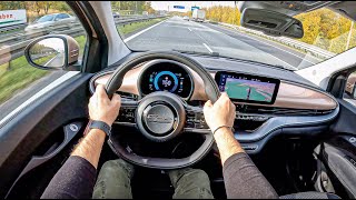 NEW Fiat 500e 31 TOP SPEED 0100 37 kW 118HP  POV Test Drive 950 Joe Black [upl. by Boigie]