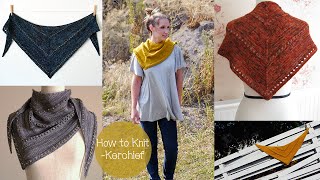 HOW TO KNIT A KERCHIEFSHAWL [upl. by Bocaj]