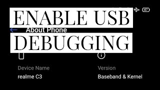 HOW TO ACTIVATE USB DEBUGGING DEVELOPER OPTION IN REALME C3 2020 [upl. by Hsaniva758]