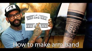 How to make Arm Band  Tattoo Tutorial  Part  9 [upl. by Esenaj423]