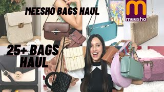 HUGE 25 Meesho Bags Haul Under 500  Most Affordable amp Stylish Bags🔥 meeshohaul [upl. by Ilajna]