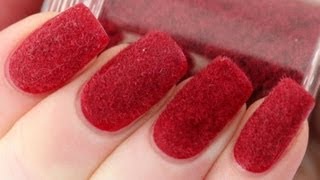 VELVET NAILS WITH FLOCKING POWDER NAIL ART TUTORIAL [upl. by Manfred]