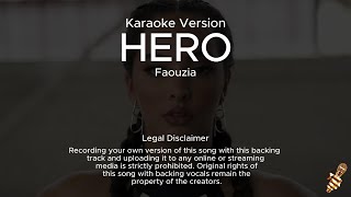 Faouzia  Hero Karaoke Version [upl. by Annaert442]