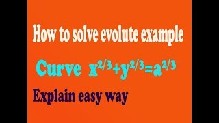 Evolute example explaining easily and simple method PART5 [upl. by Llerral]