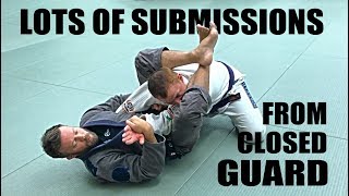 JiuJitsu Submissions  Lots of Closed Guard Submissions [upl. by Adnilg]