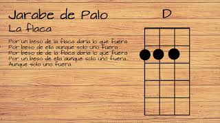 Jarabe De Palo  La Flaca UKELELE TUTORIAL CON LETRA [upl. by Nirre]