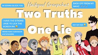 Haikyuu ✨Two Truths One Lie✨ Day 3 [upl. by Towney]