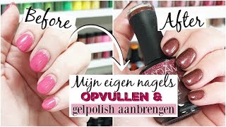 Mijn eigen nagels opvullen en gelpolish aanbrengen ♥ Beautynailsfunnl [upl. by Asilet390]