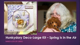 Live STREAM  Hunkydory Spring is in the Air DecoLarge kit Card Demo [upl. by Nyrem858]