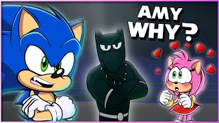 Amy WHY  Sonic and Amy REACT to Black Panther VS Sonic  Cartoon Beatbox Battles by Verbalase [upl. by Ahsikat]