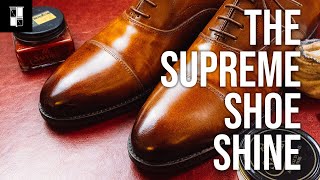 The Ultimate Shoe Shine Featuring Saphir polish amp wax [upl. by Anniken]