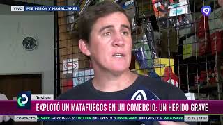 Explotó un matafuegos en un comercio [upl. by Nna]