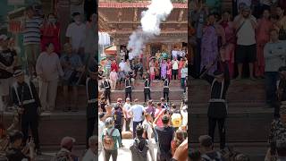 Indra jatra LINGo tanne din starting of Indra jatra indrajatra lingo Gun fire 🔥 [upl. by Brendon]