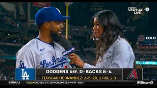 Teoscar Hernandez Dodgers Postgame interview 42924 [upl. by Sabino]