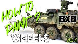 HOW TO PAINT  Stryker wheels in 135 scale tutorial [upl. by Gilba]