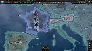 HOI 4 France vs Alpine Protectorate timelapse 1936 [upl. by Orten]