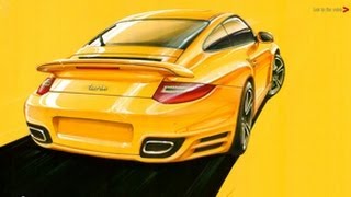 Porsche Turbo drawing by Adonis Alcici [upl. by Arrakat590]