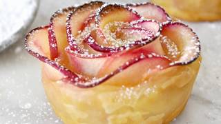 How to Make Apple Roses in One Minute Video [upl. by Birgit]