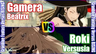 GBVSR 4K Granblue Fantasy Versus Rising Rank match Gamera Beatrix vs Roki Versusia [upl. by Arielle]