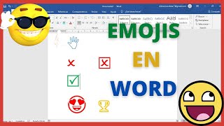 COMO INSERTAR EMOJIS EN WORD  PONER CHECK Y EMOJIS EN WORD✅😎 [upl. by Nilats]