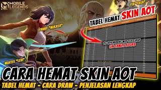 CARA HEMAT DRAW SKIN AOT  EVENT TERBARU MLBB x ATTACK ON TITAN  MOBILE LEGENDS [upl. by Gilberto279]