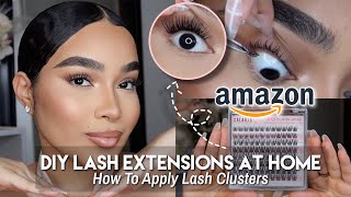 DIY Lash Extensions At Home  AMAZON INDIVIDUAL LASH EXTENSIONS TUTORIAL  Calailis Lashes [upl. by Kcirdor199]