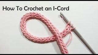 How To Crochet an ICord  Bag Strap [upl. by Nyrhtak]