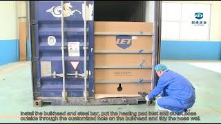 Installation process of special heating pad for container flexitank [upl. by Milt54]