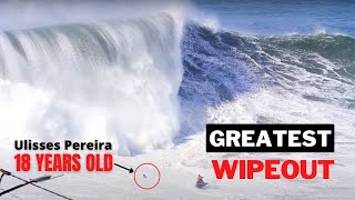 The WORST WIPEOUT of Ulisses Pereiras Life at NAZARE [upl. by Annelg253]