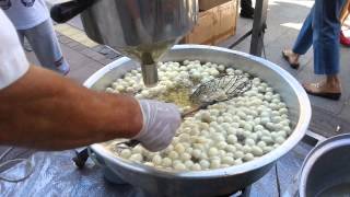 Street food Turkey Ayvalik lokma [upl. by Schuman898]